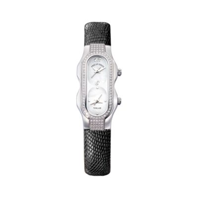 Philip Stein ladies diamond pave-set strap watch