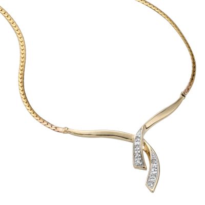 9ct gold diamond necklace