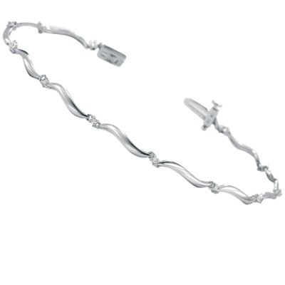 9ct white gold diamond bracelet - Product number 5386454
