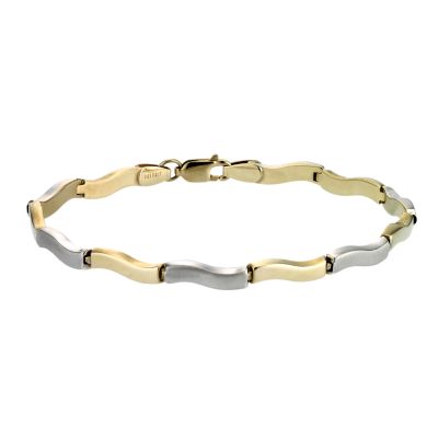 9ct two-tone gold bracelet - Product number 5386764