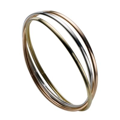 9ct three-colour Russian bangle - Product number 5386853