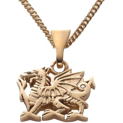Clogau Gold 9ct Rose Gold Welsh Dragon Diamond Pendant - Product number 5389097