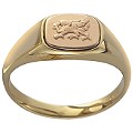 Clogau Gold Men's 9ct Two-colour Gold Welsh Dragon Signet Ring