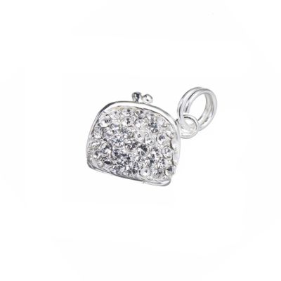 Sterling Silver Crystal Handbag Charm