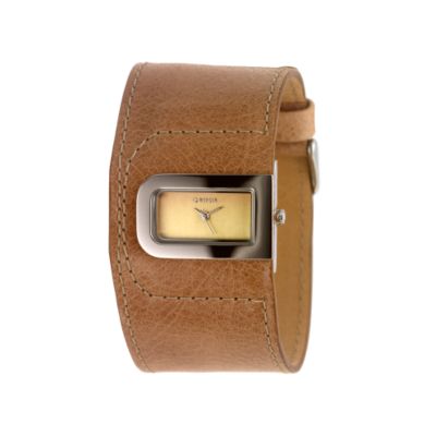 Morgan Ladies' Tan Leather Cuff Watch - Product number 5391067