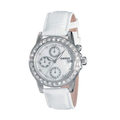 Morgan Ladies' Mother of Pearl Dial Leather Strap Watch - Product number 5391687