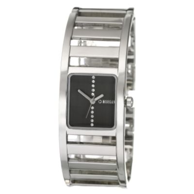 Morgan Ladies' Stone-set Grey Dial Semi-Bangle Watch - Product number 5391717