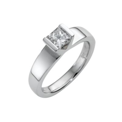 Platinum half carat diamond solitaire ring