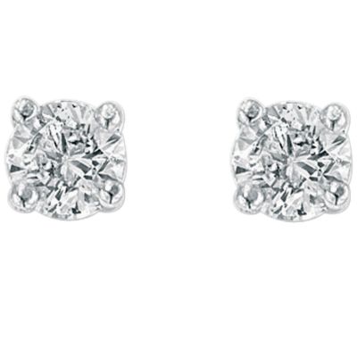Platinum quarter carat diamond earrings - Product number 5402719