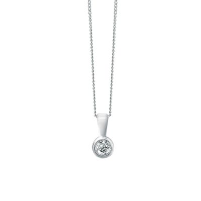 9ct white gold 15 point diamond pendant - Product number 5402778