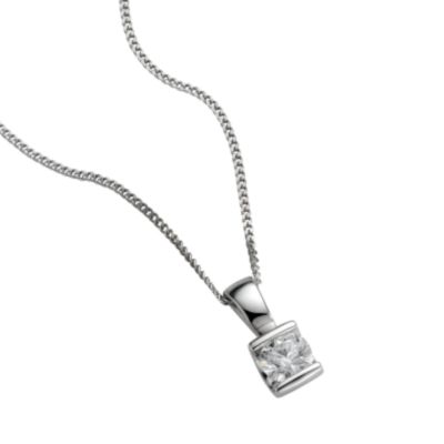 Platinum quarter carat diamond pendant - Product number 5402875