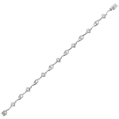 9ct White Gold Cubic Zirconia Bracelet - Product number 5405343
