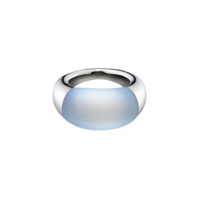 ck Ellipse steel and moonstone ring