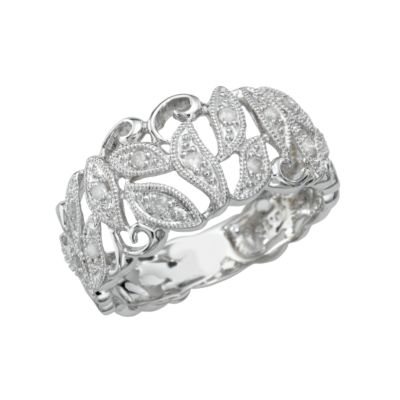 9ct white gold diamond ring - Product number 5407893