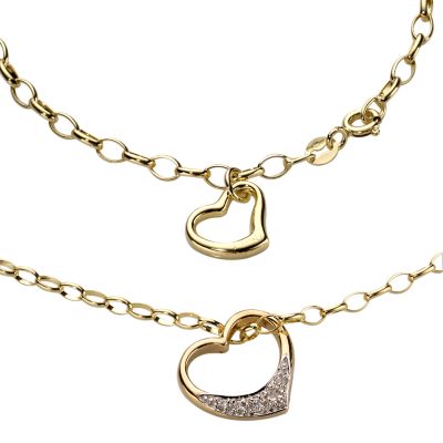 9ct Gold Necklace and Bracelet Set - Product number 5414423