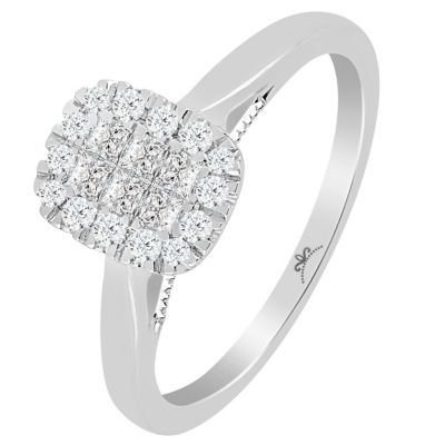 9ct white gold fifth carat diamond ring - Product number 5415314