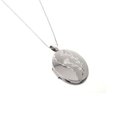 Large Diamond Cut Locket
