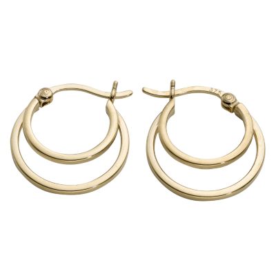 9ct gold hoop earrings