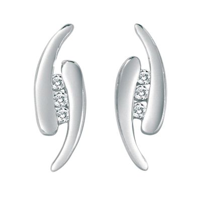 9ct white gold diamond earrings - Product number 5416744