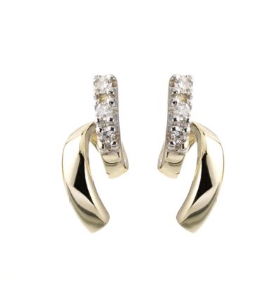 9ct yellow gold and diamond earrings - Product number 5416787