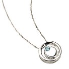 9ct white gold blue topaz pendant
