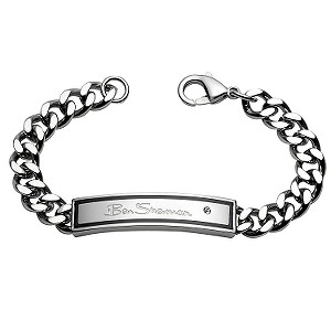 Ben Sherman Stainless Steel Crystal ID Bracelet