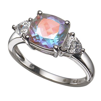9ct White Gold Rainbow Mist Topaz Ring - Product number 5437431