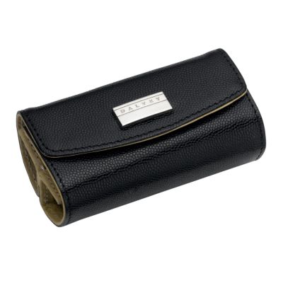 Dalvey black leather cufflink case