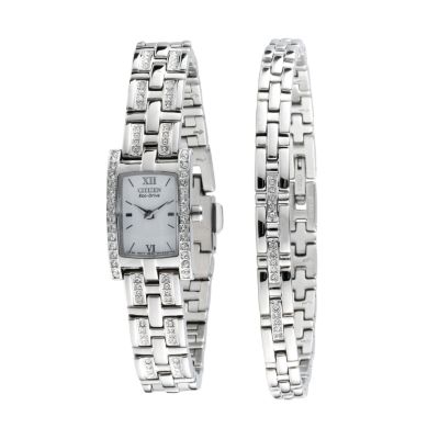 Citizen Eco-Drive ladies' Swarovski crystal watch and bracelet set - Product number 5451191
