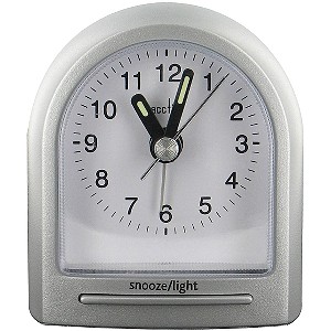 H Samuel Orbit Silver Alarm Clock