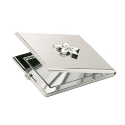 Silver-plated enamel pearl flower compact - Product number 5460387