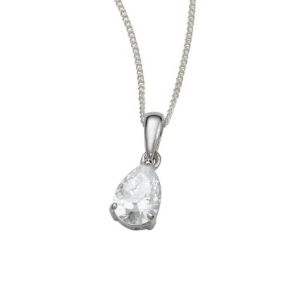 Sterling silver cubic zirconia pendant