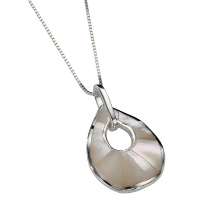 Sterling silver mother of pearl pear-shaped pendant - Product number 5477786