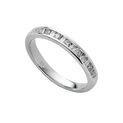 Ladies' 18ct white gold quarter carat diamond wedding ring - Product number 5490219