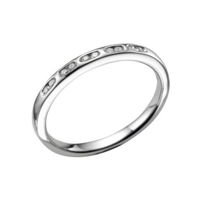 Ladies' platinum diamond wedding ring - Product number 5491509