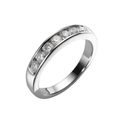 Ladies' 18ct white gold half carat diamond wedding ring - Product number 5495873