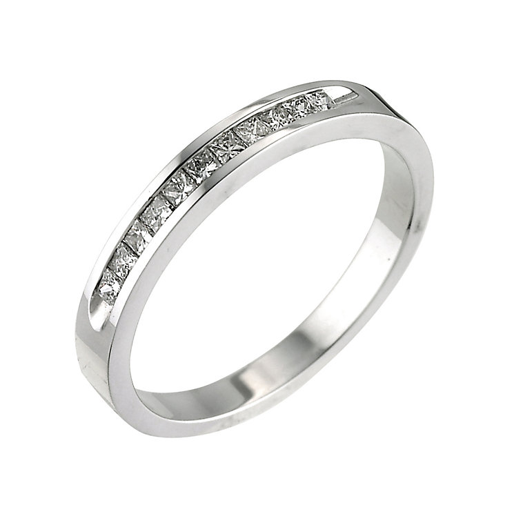18ct white gold quarter carat princess cut diamond ring - Product ...