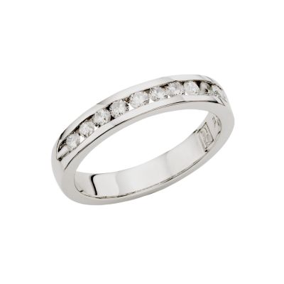 Ladies' palladium half carat diamond wedding ring - Product number 5518202
