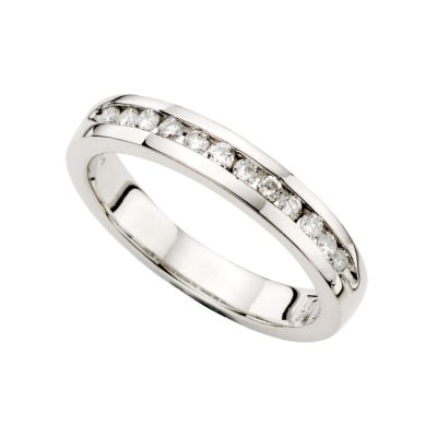 Ladies' palladium quarter carat diamond wedding ring - Product number 5518342