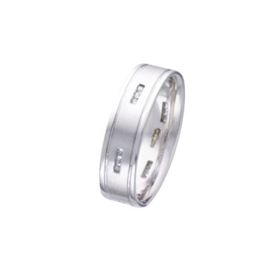 Menand#39;s 9ct White Gold Diamond Ring