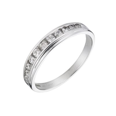 9ct White Gold 1/3 Carat 11 Stone Diamond Ring