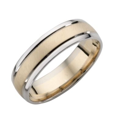 9ct Yellow And White Gold Wedding Ring