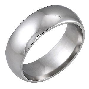 9ct White Gold Super Heavy Weight 7mm Wedding Ring