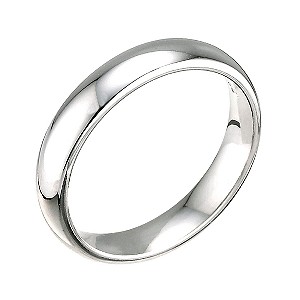 18ct White Gold Super Heavy 4mm Court Ring