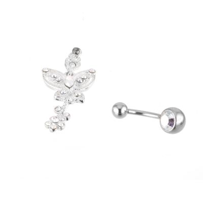 Stainless steel butterfly belly button ring - Product number 5549647