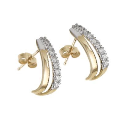 9ct Gold Cubic Zirconia Earrings