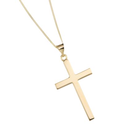 9ct gold Menand#39;s Solid Cross