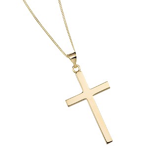 9ct gold Menand#39;s Solid Cross