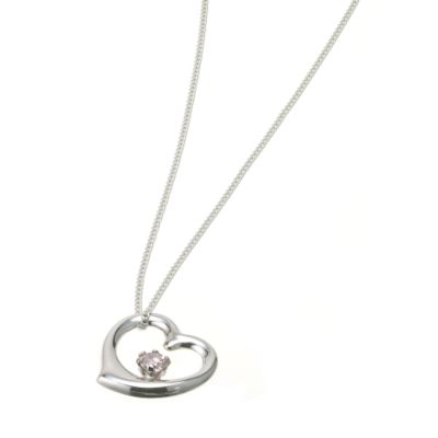 9ct White Gold Swing Heart Pendant - Product number 5553105