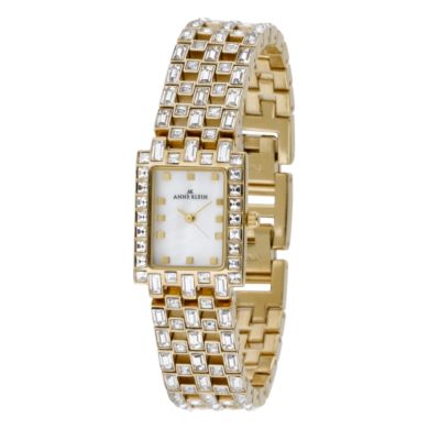 AK Anne Klein Anne Klein Ladiesand#39; Stone-Set Watch